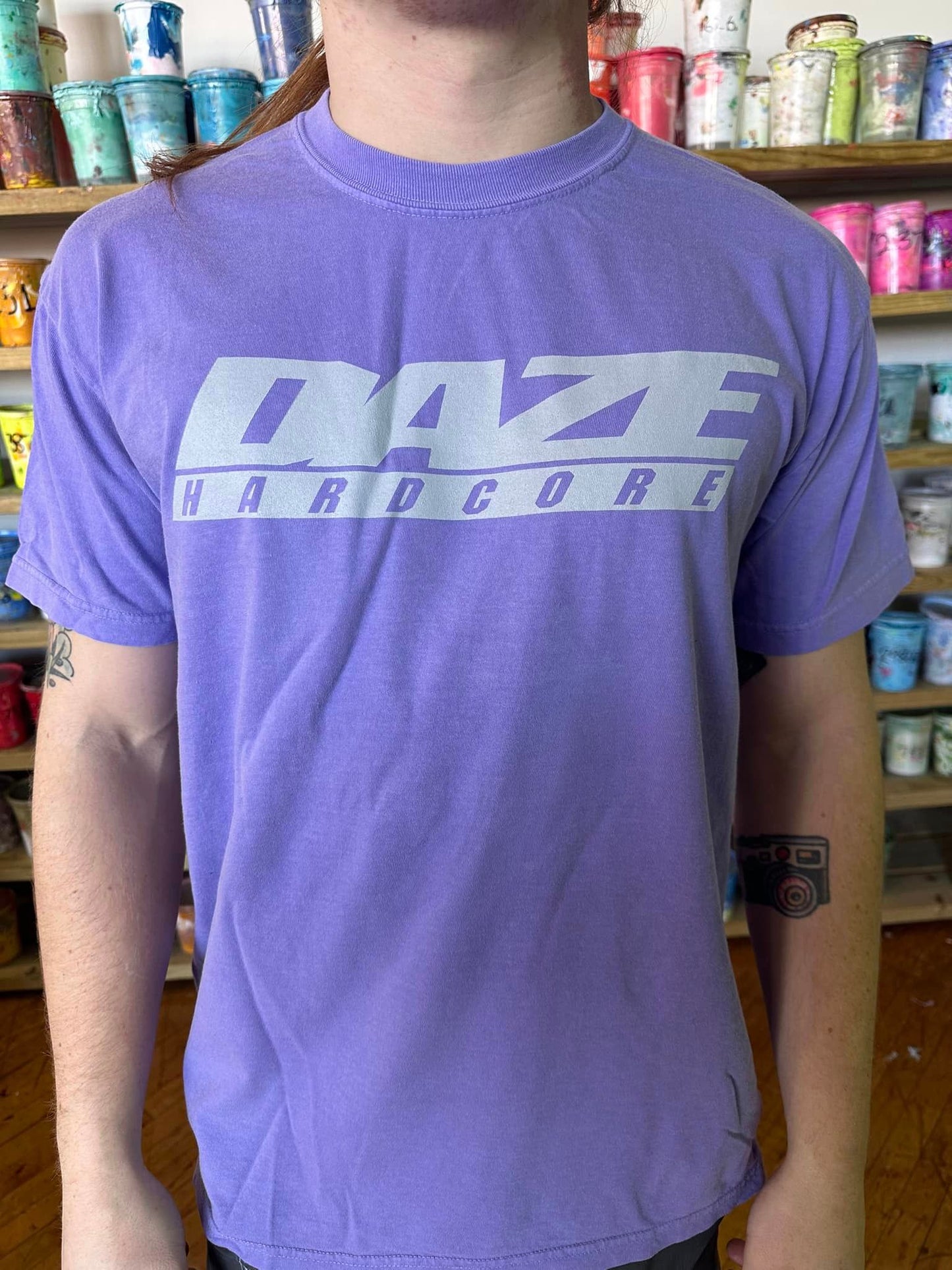 Daze Hardcore -  Shirt (Violet/Grey)