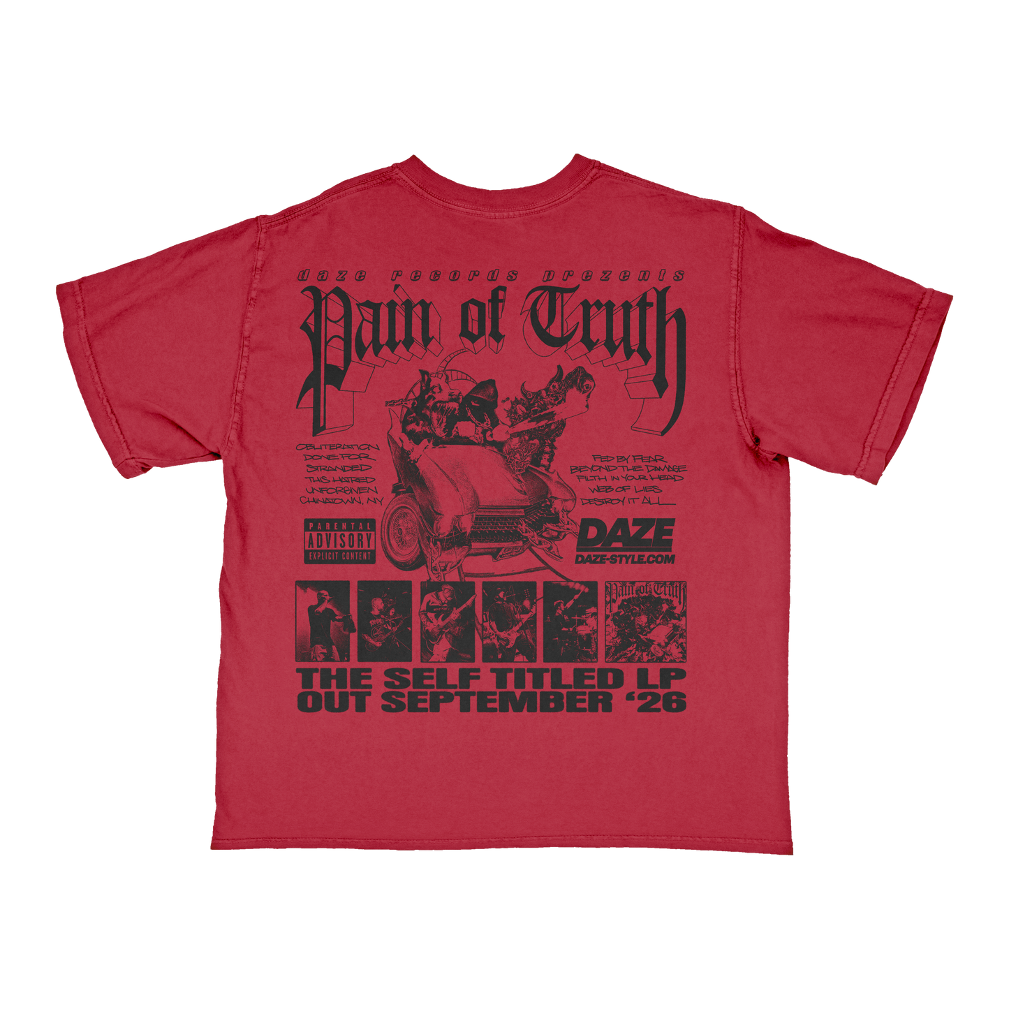 Pain of Truth - Self Titled Cardinal Shaka Shirt (Pre-Order)