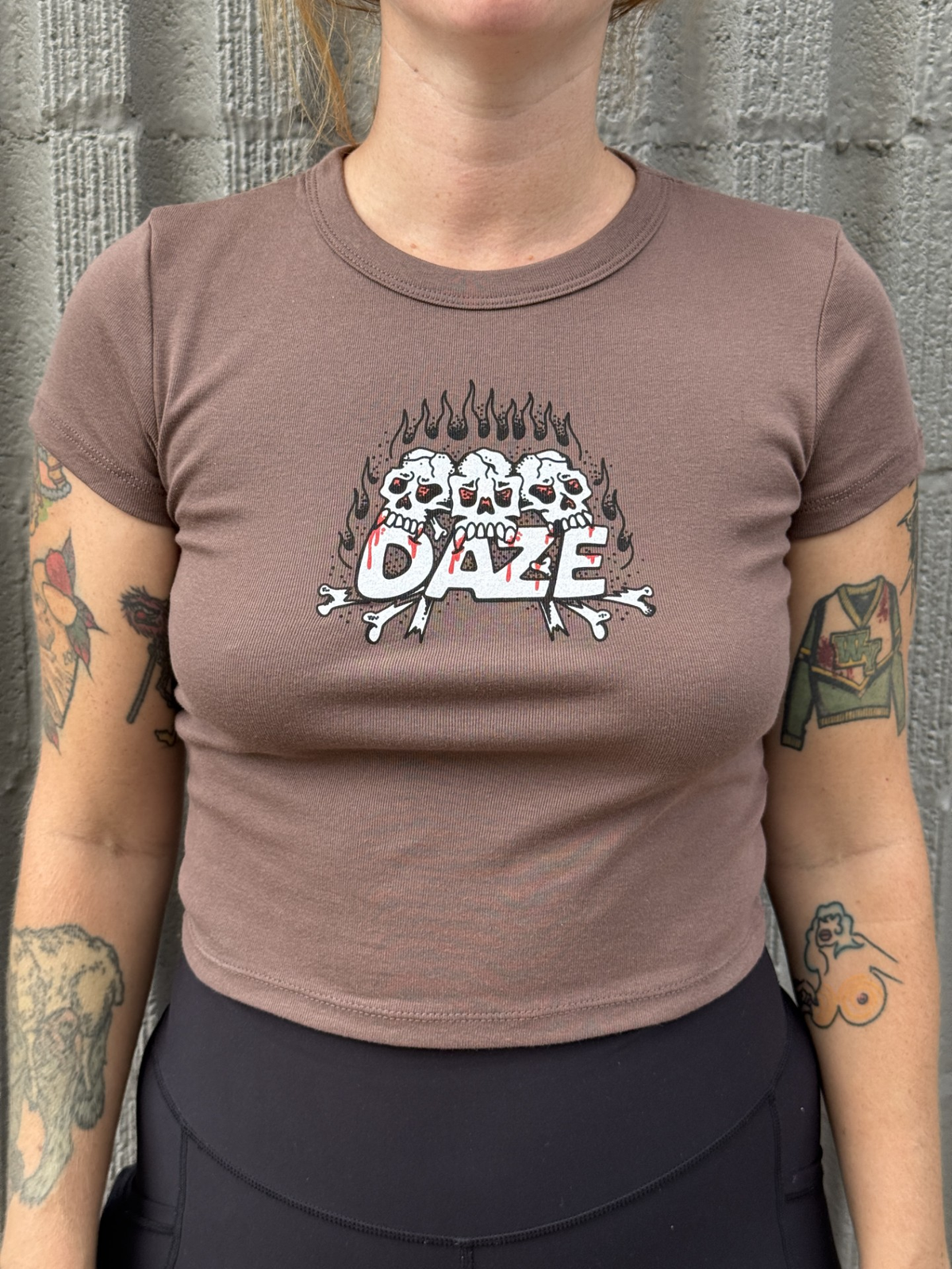 DAZE - Skulls & Bones Baby T-Shirt (Brown)