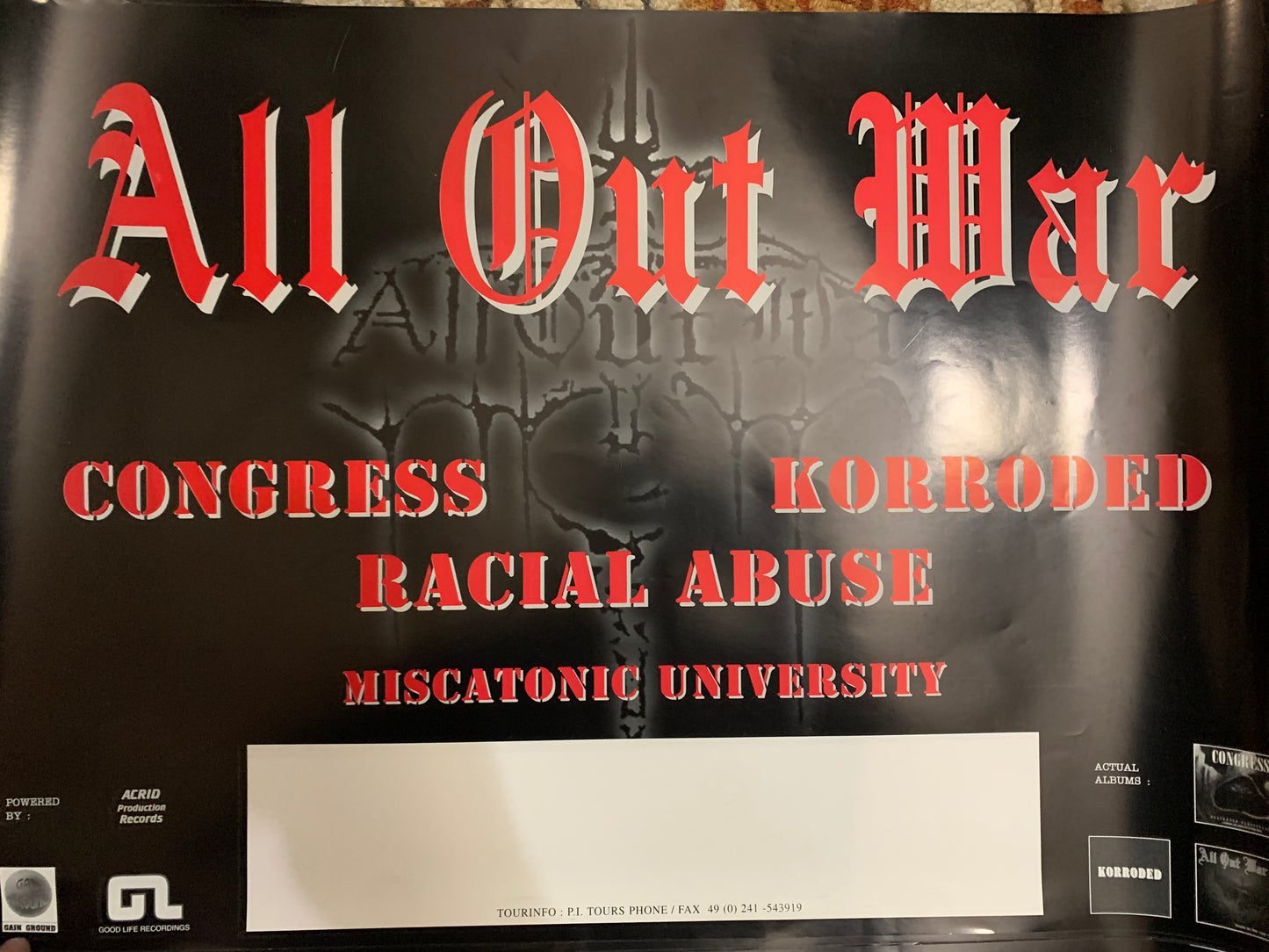 All Out War - EU Tour Poster (23.5 x 16.5)