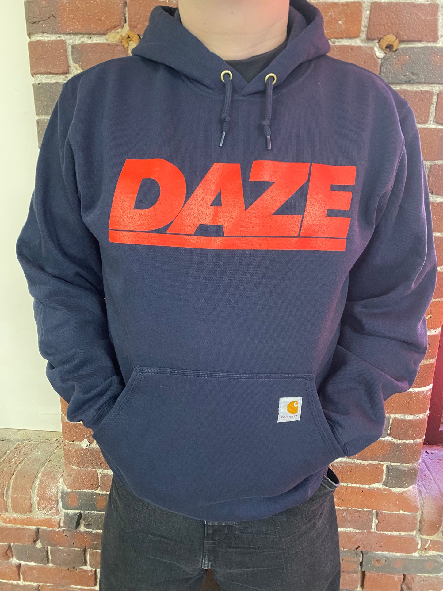 DAZE - Logo Hoodie (Navy/Red)