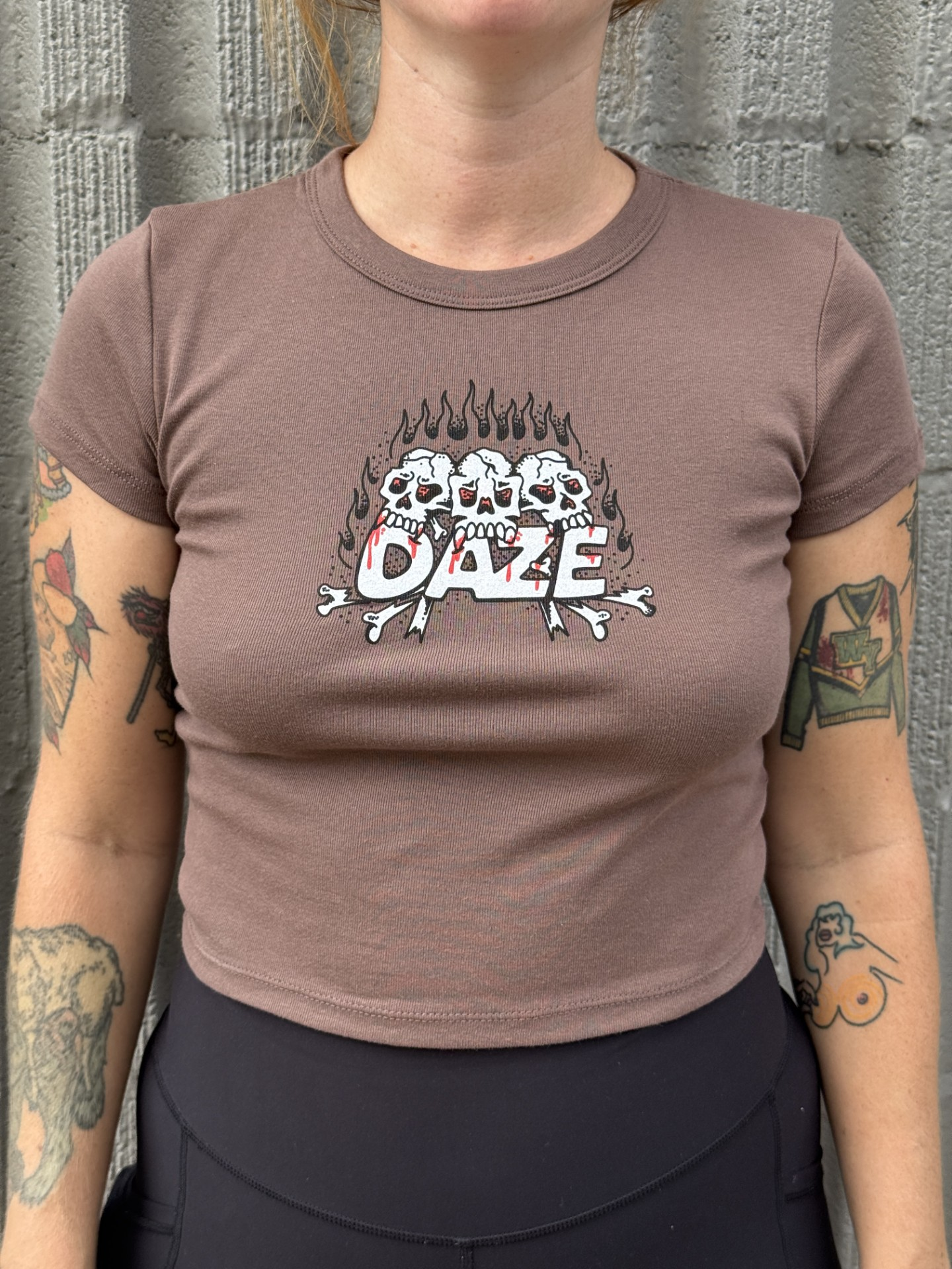 DAZE - Skulls & Bones Baby T-Shirt (Brown)
