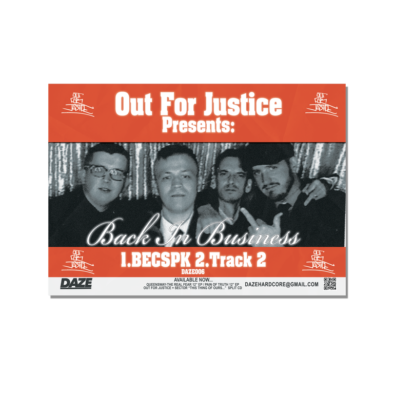 Out For Justice - Back In Business Postcard
